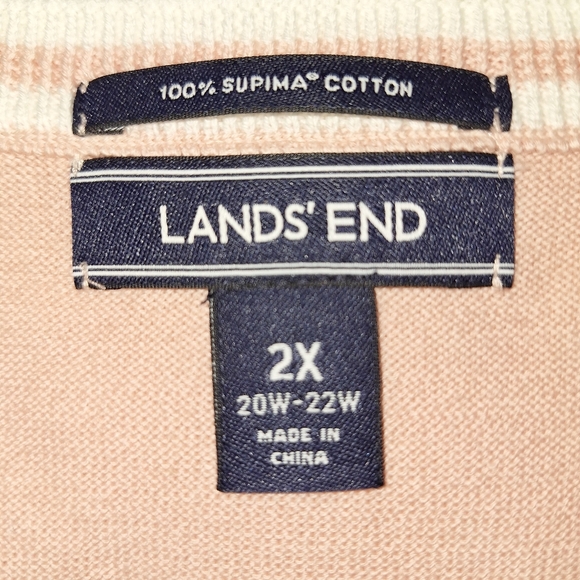 Lands' End Light Pink Sweater with Bear Design - Picture 4 of 5